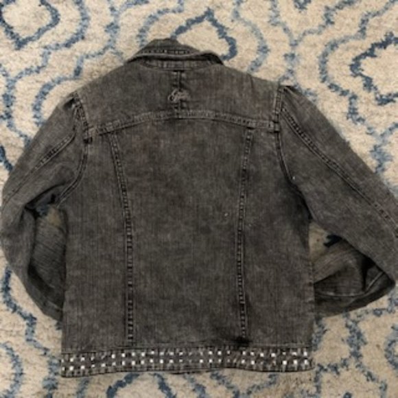 GUESS 1981 black denim jacket small size - Picture 2 of 7